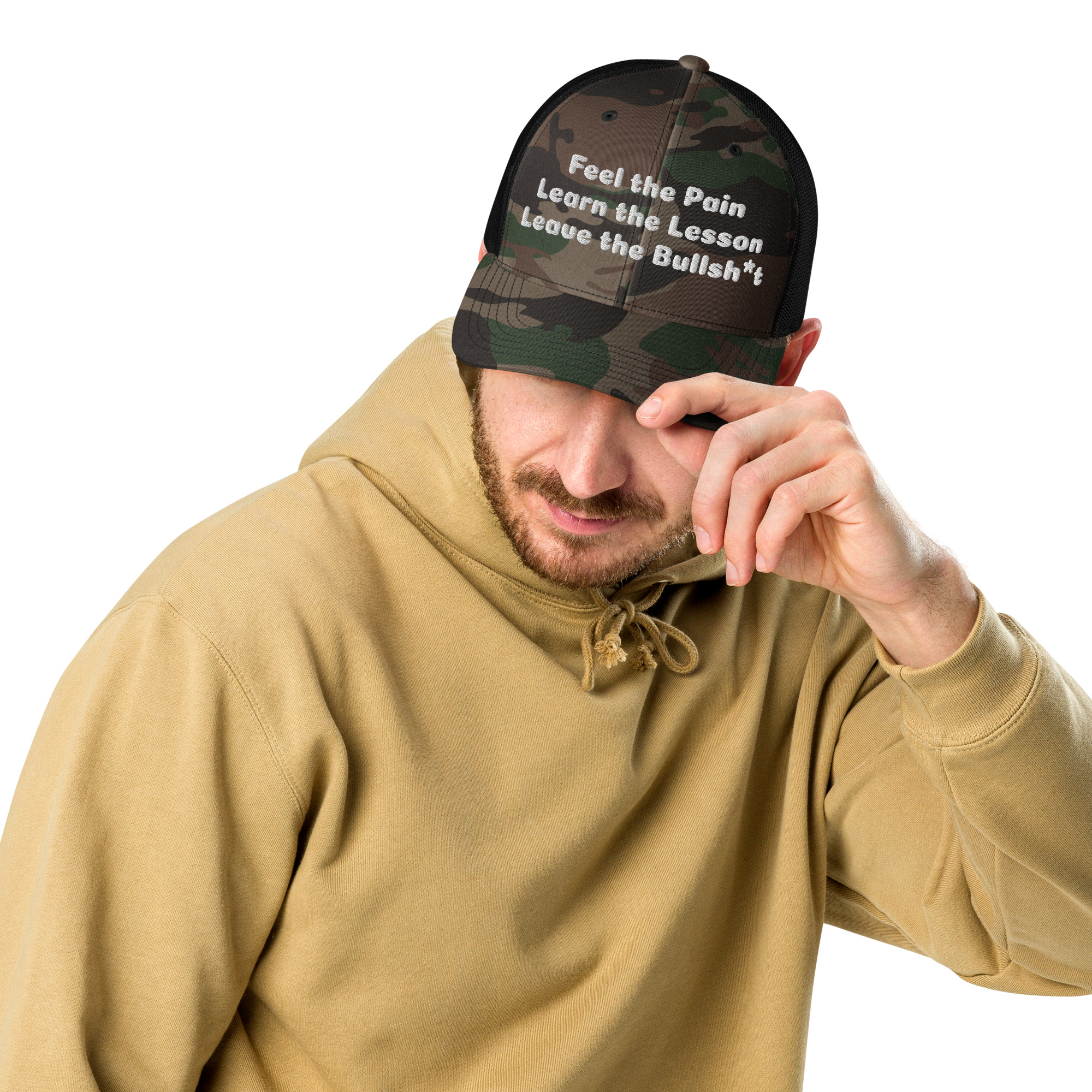 Camouflage trucker hat