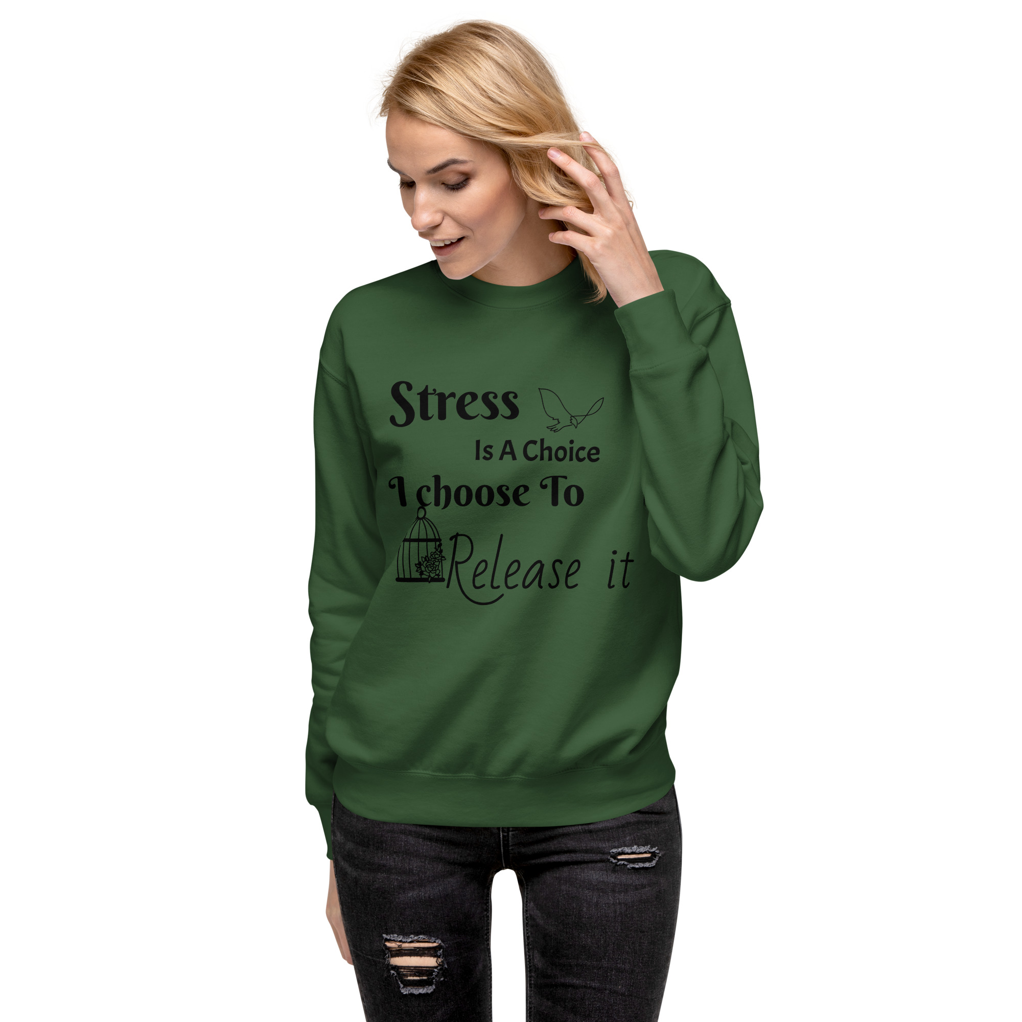 Stress Release Unisex Premium Sweatshirt - Image 2